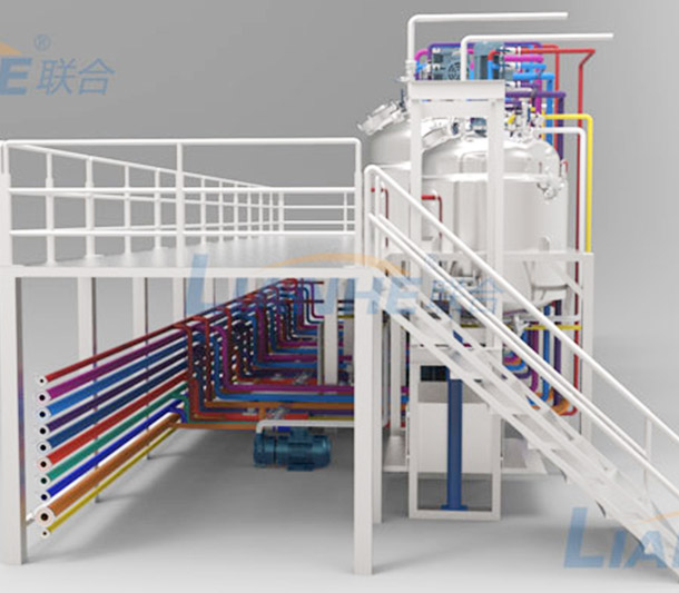 【Guangzhou Lianhe Machinery】 Customer, the overall platform design plan of the vacuum emulsification unit.